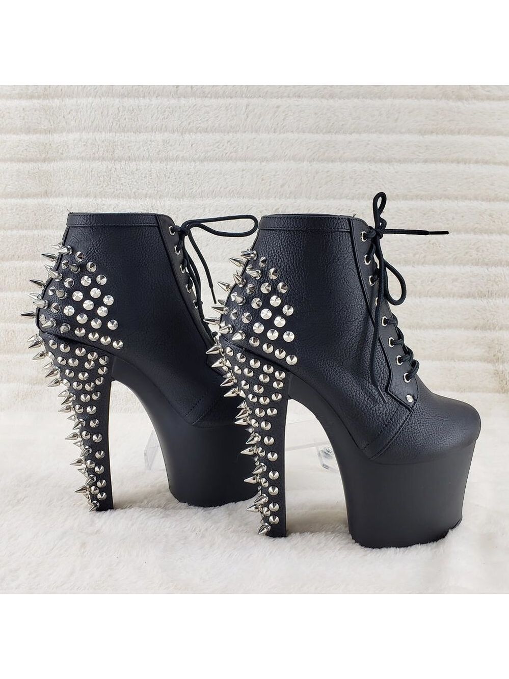 Spikes & Studs High Heel Platform Punk Rock Ankle Boots Fearless